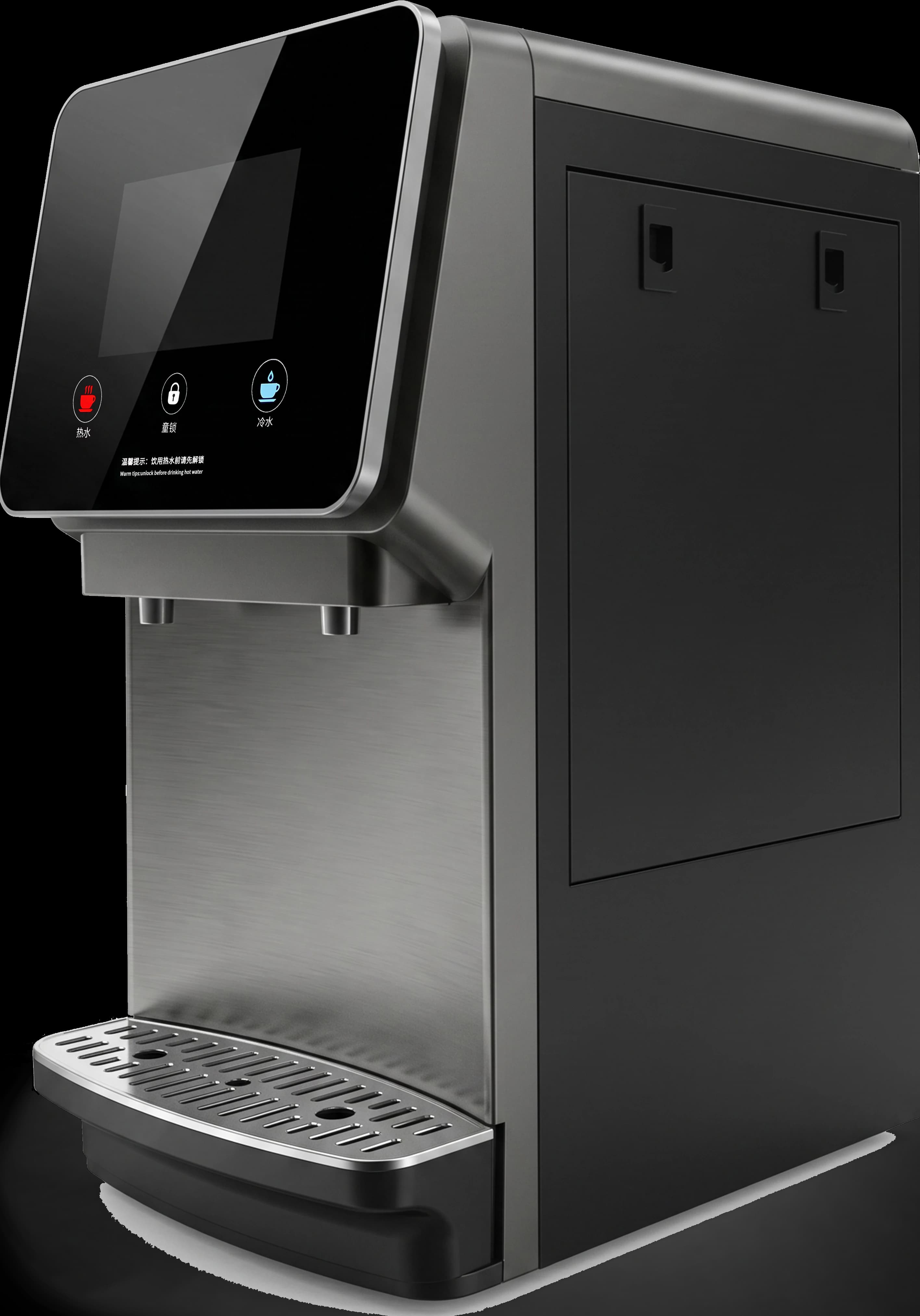 SYJ-F-S-001 — Commercial 4-in-1 Soda Water Dispenser | Cold + Hot + Soda + Purified, RO Filtration CoolerFridges SYJ-F-S-001 Commercial 4-in-1 Soda Water Dispenser — Commercial 4-in-1 Integrated Soda Water System — Cold + Hot + Soda + Purified, RO Filtration, Large Capacity tank, 480×420×1350mm ...