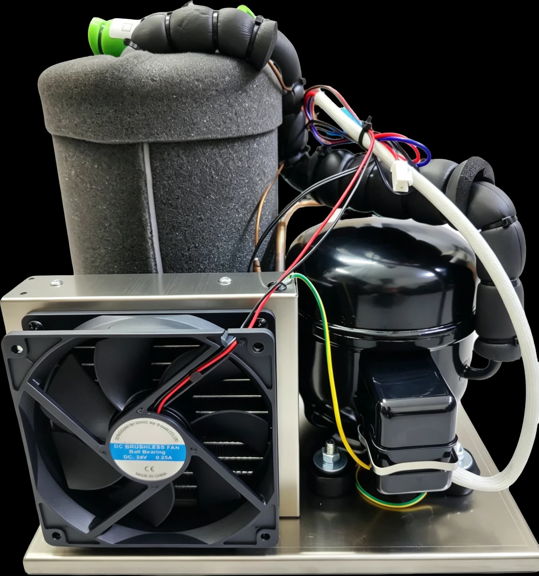 SYJMZ-F-009 — Compact Modular Cooling Unit 1-2L | Compressor Cooling, Modular Design (3 L/H) CoolerFridges SYJMZ-F-009 Compact Modular Cooling Unit 1-2L — Compact Modular Cooling Unit 1-2L — Compressor Cooling, Modular Design, 3 L/H cooling, 1L–2L tank, 250×180×160mm — Water Chiller, OEM m...