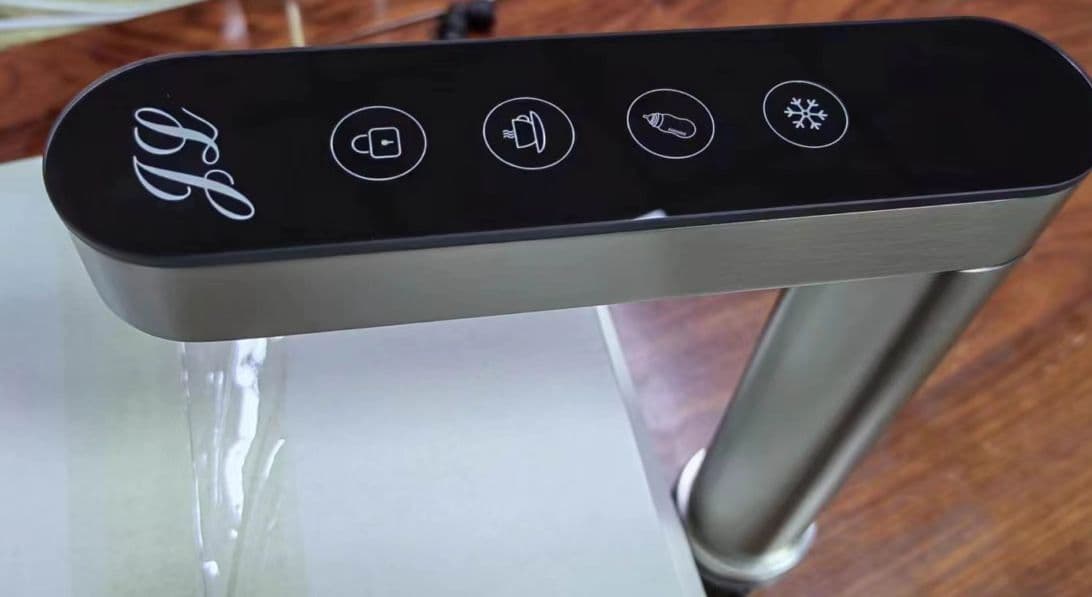 Custom logo branding on faucet